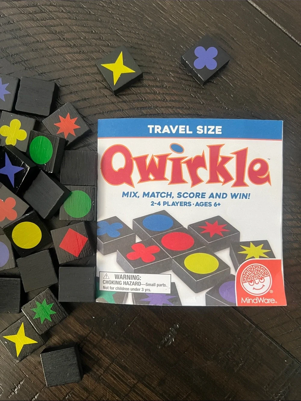 Soft Travel Game - Black with Multicolor Shapes